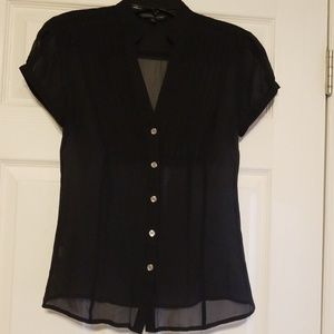 100℅ Silk Sheer Express Black Top